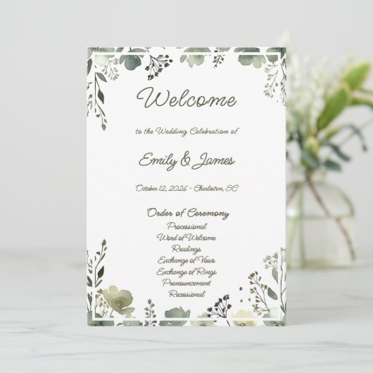 Olive Floral Wedding プログラム (スタンド正面)