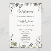 Olive Floral Wedding プログラム (正面)