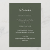 Olive Floral Wedding メニュー (裏面)