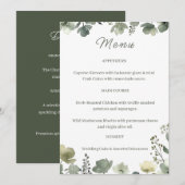 Olive Floral Wedding メニュー (正面/裏面)