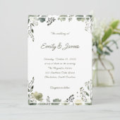 Olive Floral Wedding 招待状 (スタンド正面)