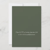 Olive Floral Wedding 招待状 (裏面)