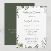 Olive Floral Wedding 招待状 (正面/裏面)