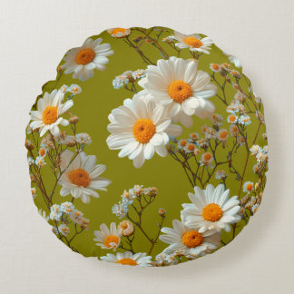 Olive Garden Daisy Dream Round Throw Pillow ラウンドクッション