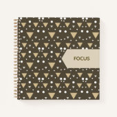 Olive Geometry Luxe ノートブック (正面)