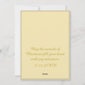 Olive Gingham Plaid 3 Photo Christmas シーズンカード (裏面)