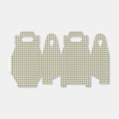 Olive Gingham Plaid Festive Christmas Holiday フェイバーボックス (折り畳みなし)