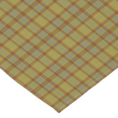 Olive Gray Brown Orange Plaid Tartan Table Runner ショートテーブルランナー (コーナー)