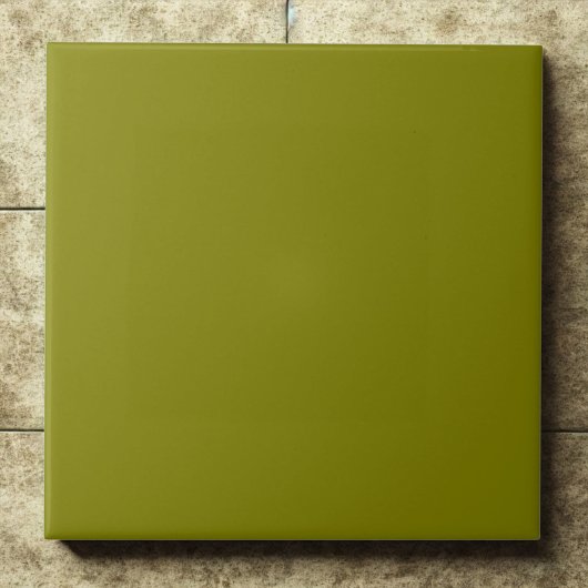 Olive Green #808000 Rich Earthy Modern Accent タイル