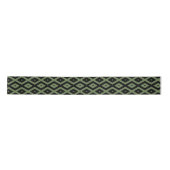 Olive green and black diamond pattern サテンリボン (正面)