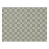 Olive Green and Gray Checkered Pattern Design テーブルクロス (正面(横))