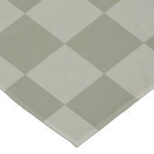 Olive Green and Gray Checkered Pattern Design テーブルクロス (アングル)