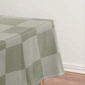 Olive Green and Gray Checkered Pattern Design テーブルクロス (インサイチュ)