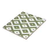 Olive green and white diamond pattern タイル (側面)