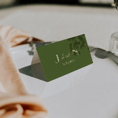 Olive Green Beige Old Money Wedding Place Cards    テーブルナンバー
