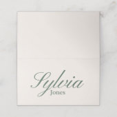 Olive green Beige Wedding folded place cards  プレイスカード (外部開封)