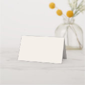 Olive green Beige Wedding folded place cards  プレイスカード (裏面)