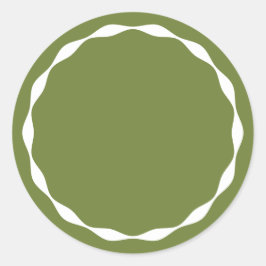 Olive Green Blank Circle Custom Spice Sticker ラウンドシール
