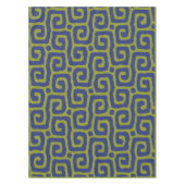Olive Green &blue Abstract pattern テーブルクロス (正面)