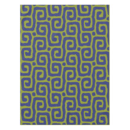 Olive Green &blue Abstract pattern テーブルクロス