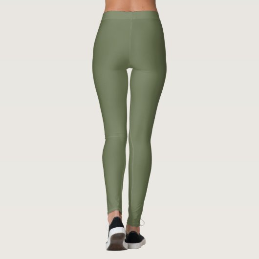 Olive Green Boho Leggings レギンス (裏面)