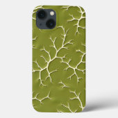 Olive Green Branch Pattern iPhone Case Case-Mate iPhoneケース (裏面)