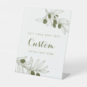 Olive Green Branches Custom 台座サイン (正面)