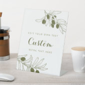 Olive Green Branches Custom 台座サイン (インサイチュ)