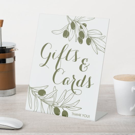 Olive Green Branches Gifts & Cards 台座サイン (インサイチュ)