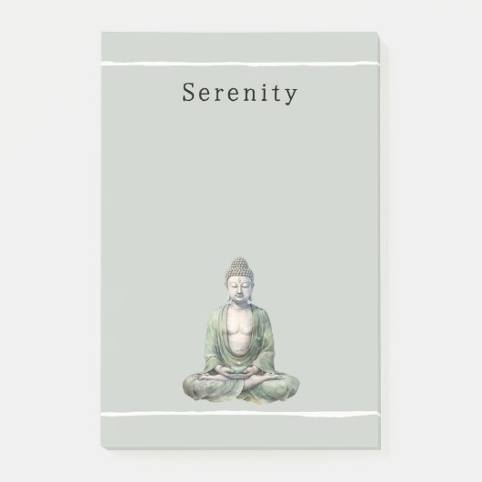 Olive Green Buddha Meditation Personalized ポストイット (正面)