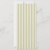 Olive Green Calligraphy Wedding Long Menu Card 招待状 (裏面)