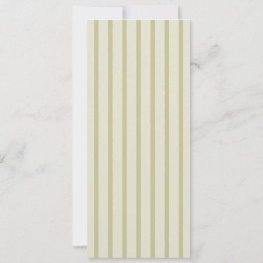 Olive Green Calligraphy Wedding Long Menu Card 招待状 (裏面)