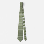 Olive Green Color Stripes Necktie ネクタイ (正面)