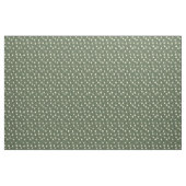 Olive Green Daisy Scatter - Combed Cotton Fabric ファブリック (ヤード)