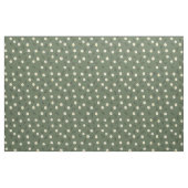 Olive Green Daisy Scatter - Combed Cotton Fabric ファブリック (ファットクウォーター)
