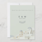 Olive Green Destination Wedding | Elegant  招待状 (裏面)