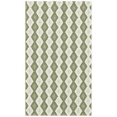 Olive green diamond pattern テーブルクロス (正面)