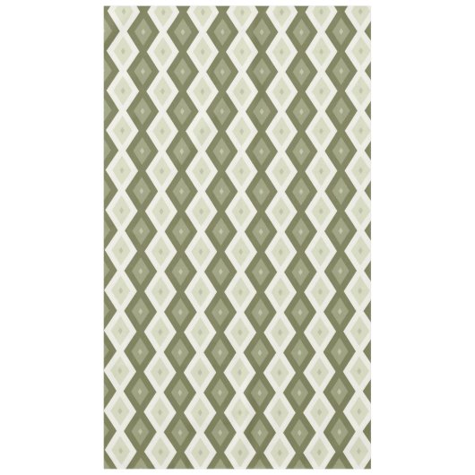 Olive green diamond pattern テーブルクロス (正面)