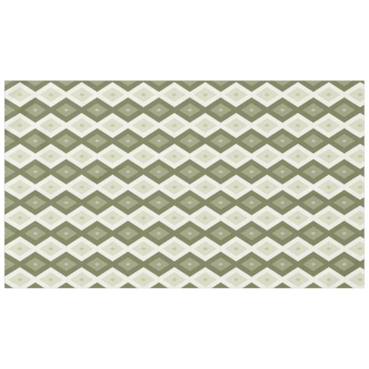 Olive green diamond pattern テーブルクロス (正面(横))