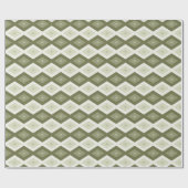 Olive green diamond pattern ラッピングペーパー (フラット)