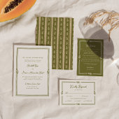 Olive Green Elegant Signature Cocktails Sign ポスター