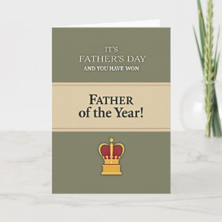 Olive Green Fathers Day Honor Card カード