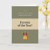 Olive Green Fathers Day Honor Card カード (黄色い花)