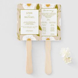 Olive Green Floral Wedding ハンドファン