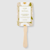 Olive Green Floral Wedding ハンドファン (正面)