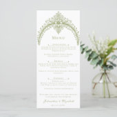 Olive Green French Flourish Arch Wedding メニュー (スタンド正面)