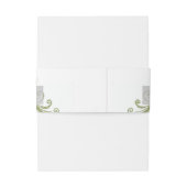 Olive Green French Flourish Wedding 招待状ベリーバンド (裏面例)