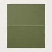 Olive Green Harlequin Checkered Folded Place Cards (内部フラット)
