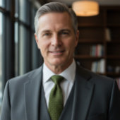 Olive Green Knitted Fabric ネクタイ