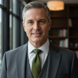 Olive Green Knitted Fabric ネクタイ